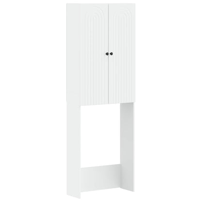 Toiletkast ALKMAAR Wit 66 x 25,5 x 190 cm Bewerkt hout