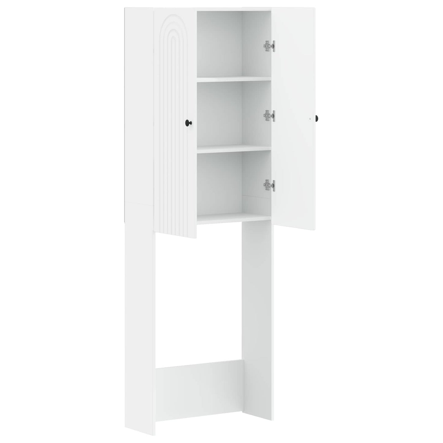 Toiletkast ALKMAAR Wit 66 x 25,5 x 190 cm Bewerkt hout