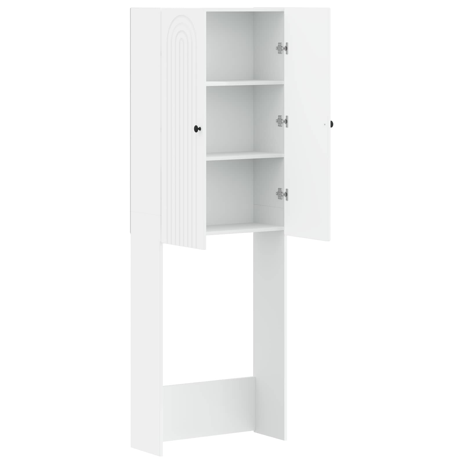 Toiletkast ALKMAAR Wit 66 x 25,5 x 190 cm Bewerkt hout