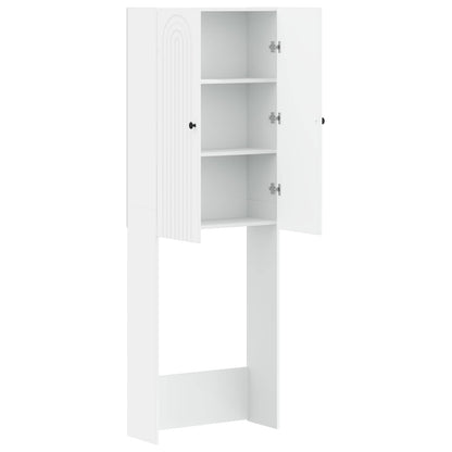 Toiletkast ALKMAAR Wit 66 x 25,5 x 190 cm Bewerkt hout