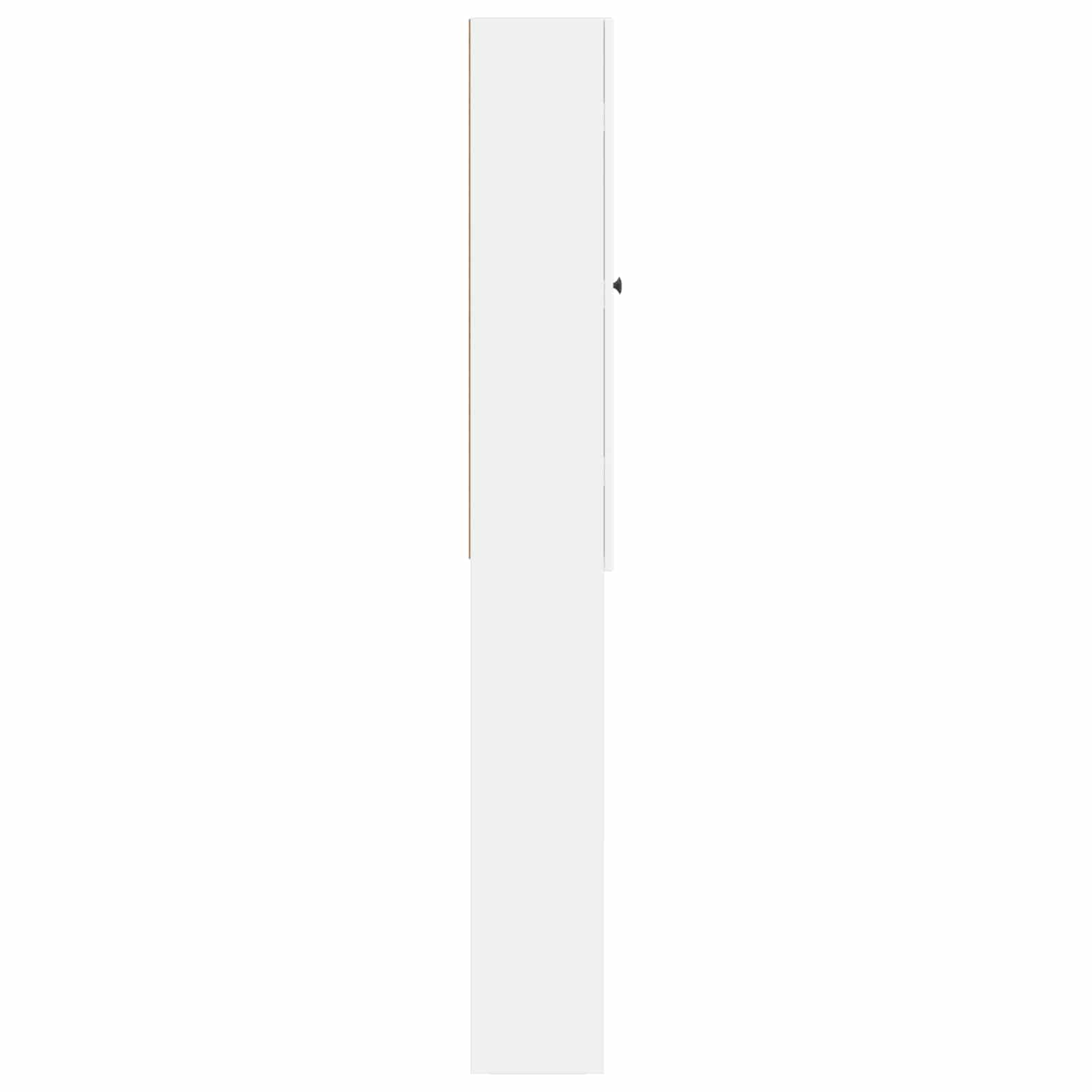 Toiletkast ALKMAAR Wit 66 x 25,5 x 190 cm Bewerkt hout