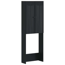 Toiletkast ALKMAAR Zwart 66 x 25,5 x 190 cm Bewerkt hout