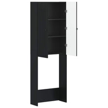Toiletkast ALKMAAR Zwart 66 x 25,5 x 190 cm Bewerkt hout