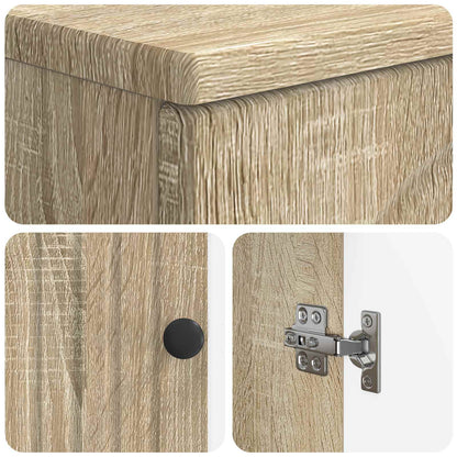 Toiletkast ALKMAAR Sonoma Eiken 66 x 25,5 x 190 cm Bewerkt hout