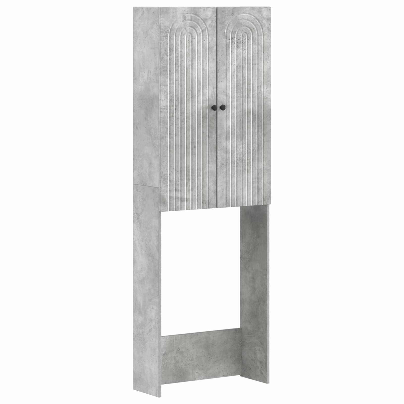 Toiletkast ALKMAAR Betongrijs 66 x 25,5 x 190 cm Bewerkt hout