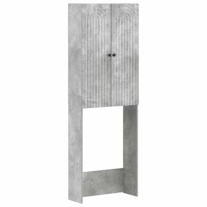 Toiletkast ALKMAAR Betongrijs 66 x 25,5 x 190 cm Bewerkt hout