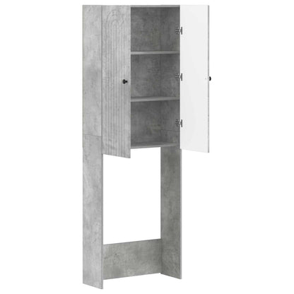 Toiletkast ALKMAAR Betongrijs 66 x 25,5 x 190 cm Bewerkt hout