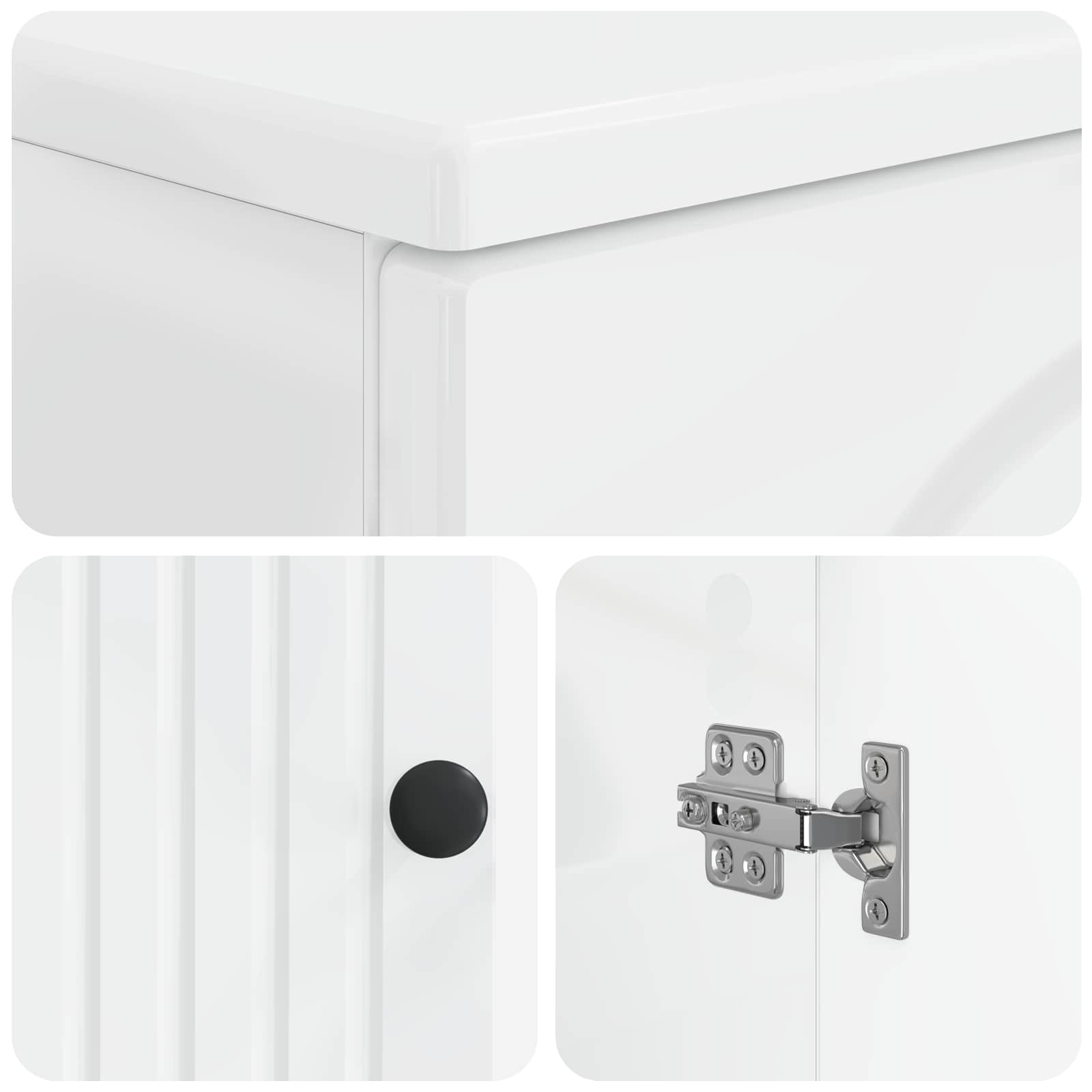 Toiletkast ALKMAAR Hoogglans Wit 66 x 25,5 x 190 cm
