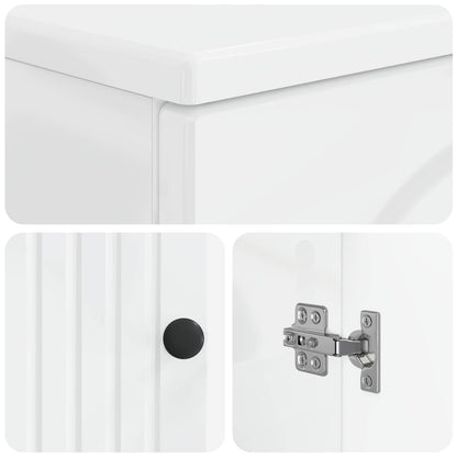 Toiletkast ALKMAAR Hoogglans Wit 66 x 25,5 x 190 cm