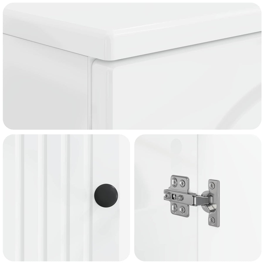 Toiletkast ALKMAAR Hoogglans Wit 66 x 25,5 x 190 cm