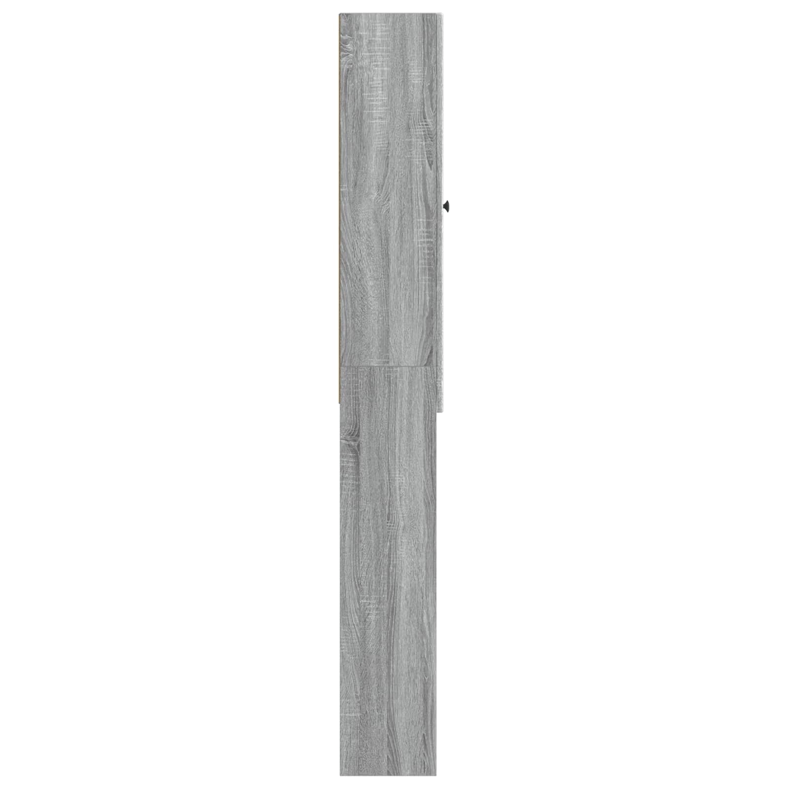Toiletkast ALKMAAR Grijs Sonoma 66 x 25,5 x 190 cm Bewerkt hout