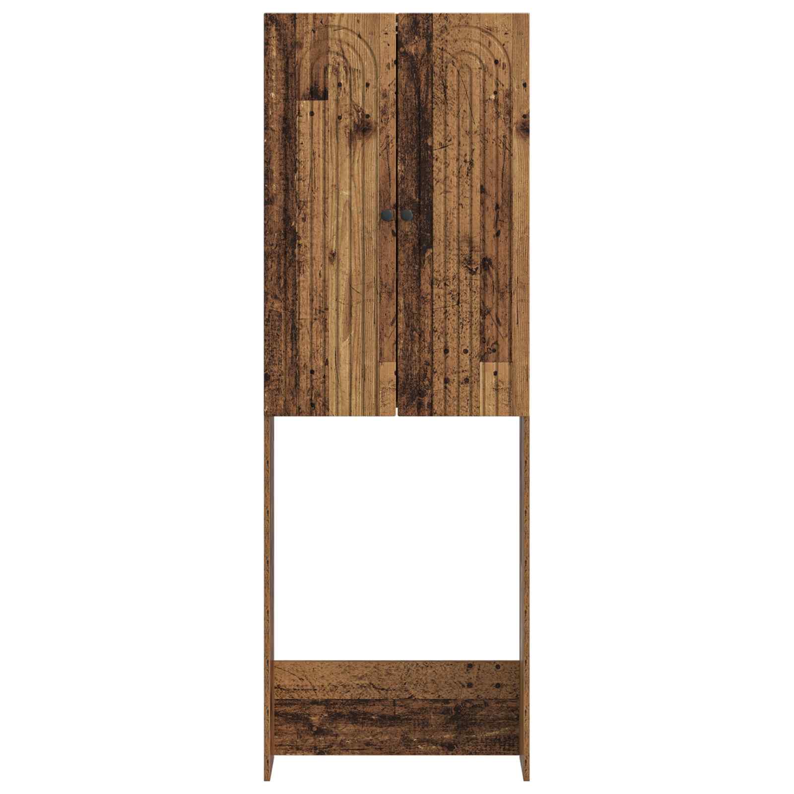 Toiletkast ALKMAAR Oud hout 66 x 25,5 x 190 cm Bewerkt hout
