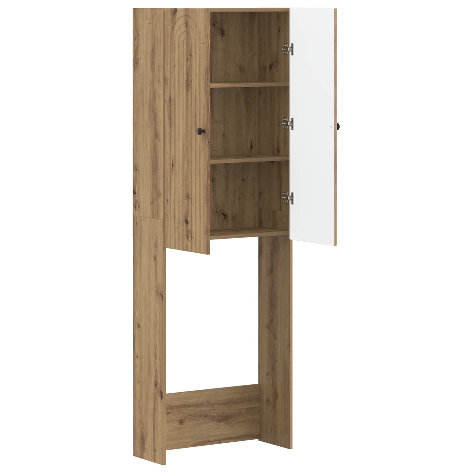 Toiletkast ALKMAAR Artisanaal eiken 66 x 25,5 x 190 cm