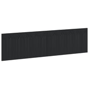 Hoofdeinde 200x3x50 cm zwart bewerkt hout wandmontage