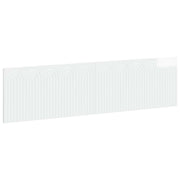 Hoofdbord 200x3x50 cm hoogglans wit bewerkt hout