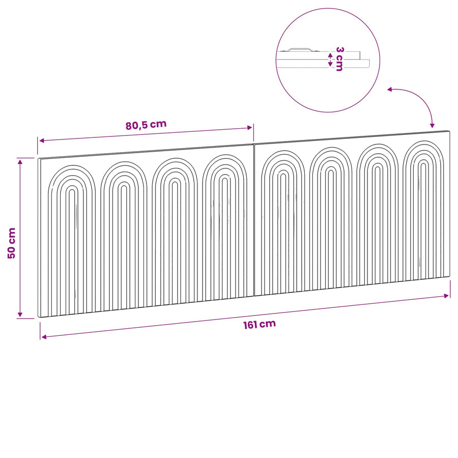 Wandgemonteerd Hoofdeinde ALKMAAR Gerookt eiken Bewerkt hout