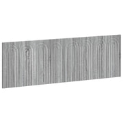 Hoofdbord wandmontage 160x3x50 cm bewerkt hout grijs
