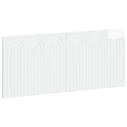 Hoofdbord wandmontage 120x50 cm hoogglans wit bewerkt hout