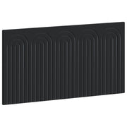 Hoofdbord wandmontage 100x3x50 cm bewerkt hout zwart