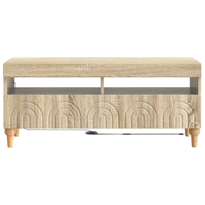 LED tv-meubel Sonoma Eiken Bewerkt hout