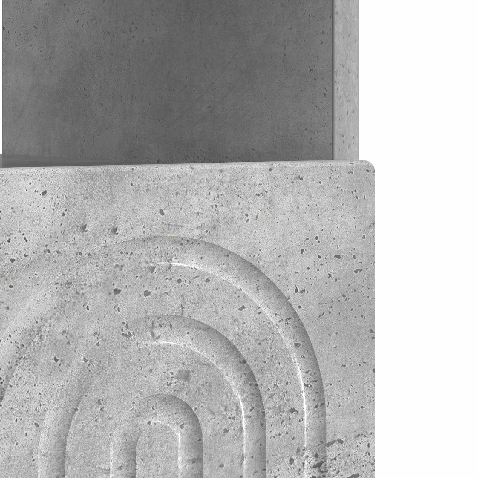 LED tv-meubel Betongrijs Bewerkt hout