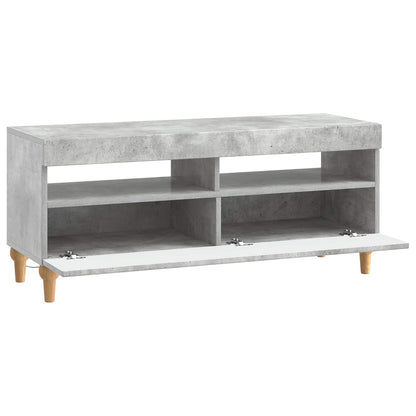LED tv-meubel Betongrijs Bewerkt hout