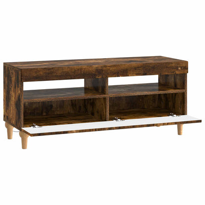 LED tv-meubel Gerookt eiken Bewerkt hout