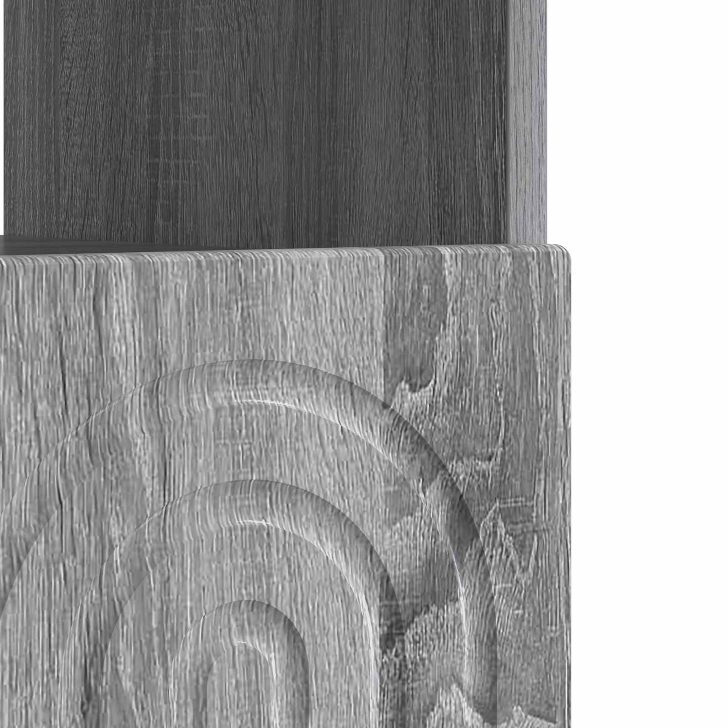 LED tv-meubel Grijs Sonoma Bewerkt hout
