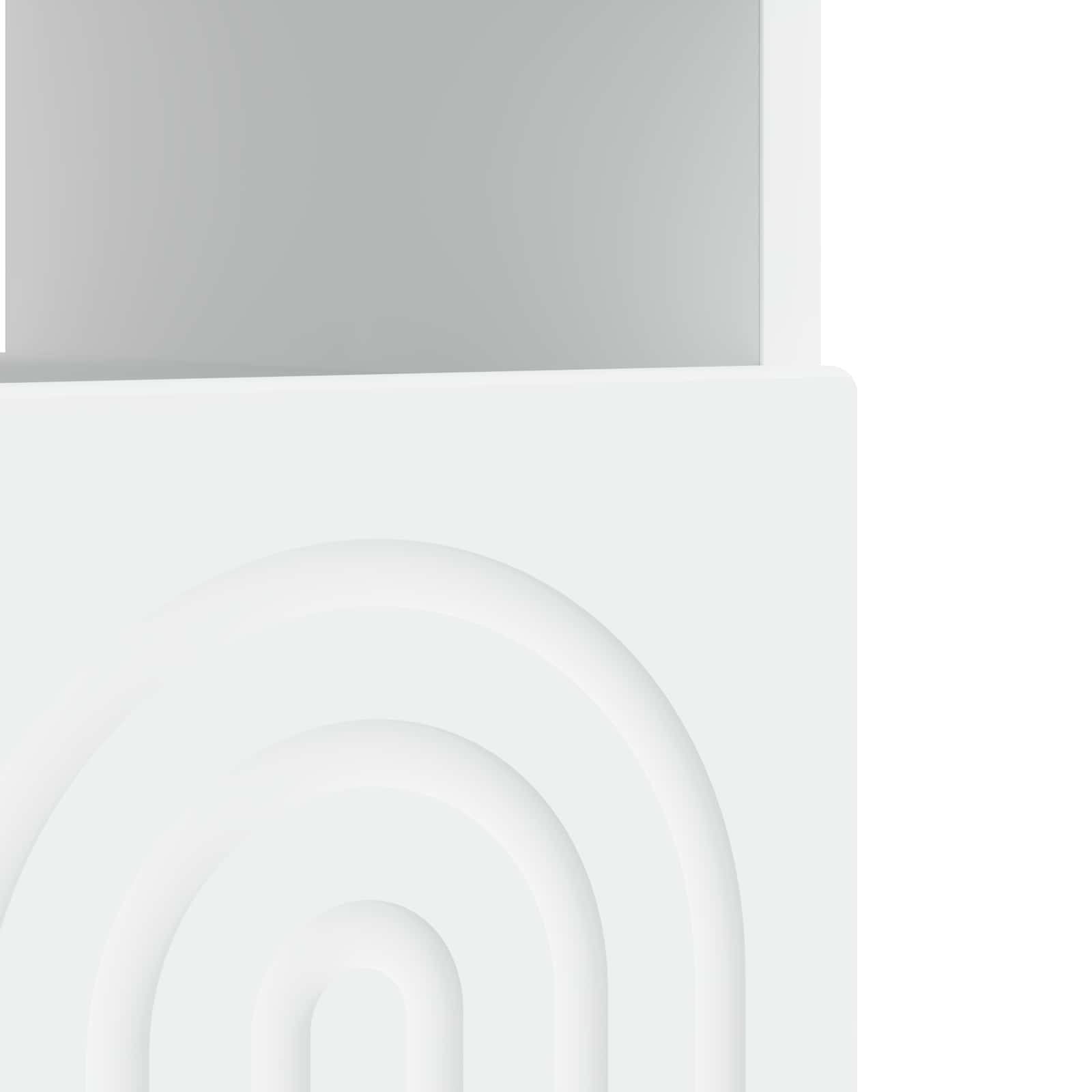 LED tv-meubel Wit Bewerkt hout