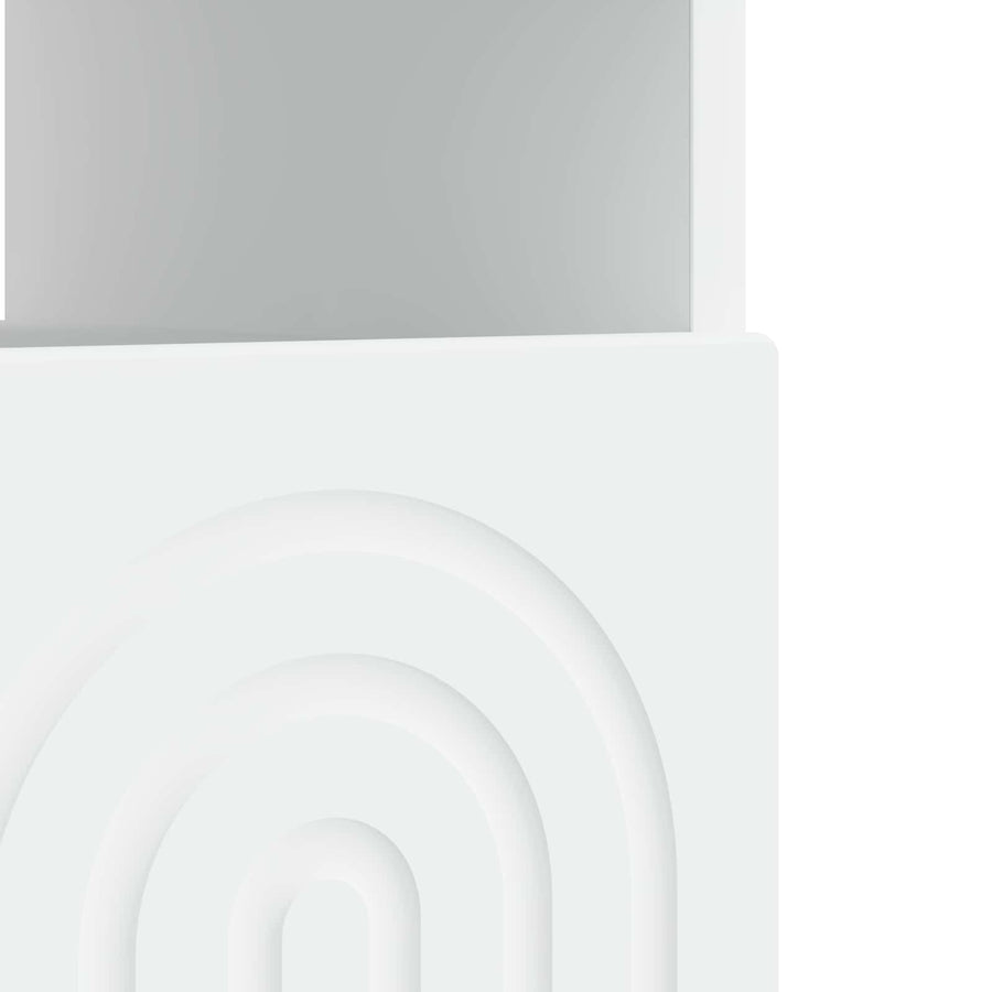 LED tv-meubel Wit Bewerkt hout