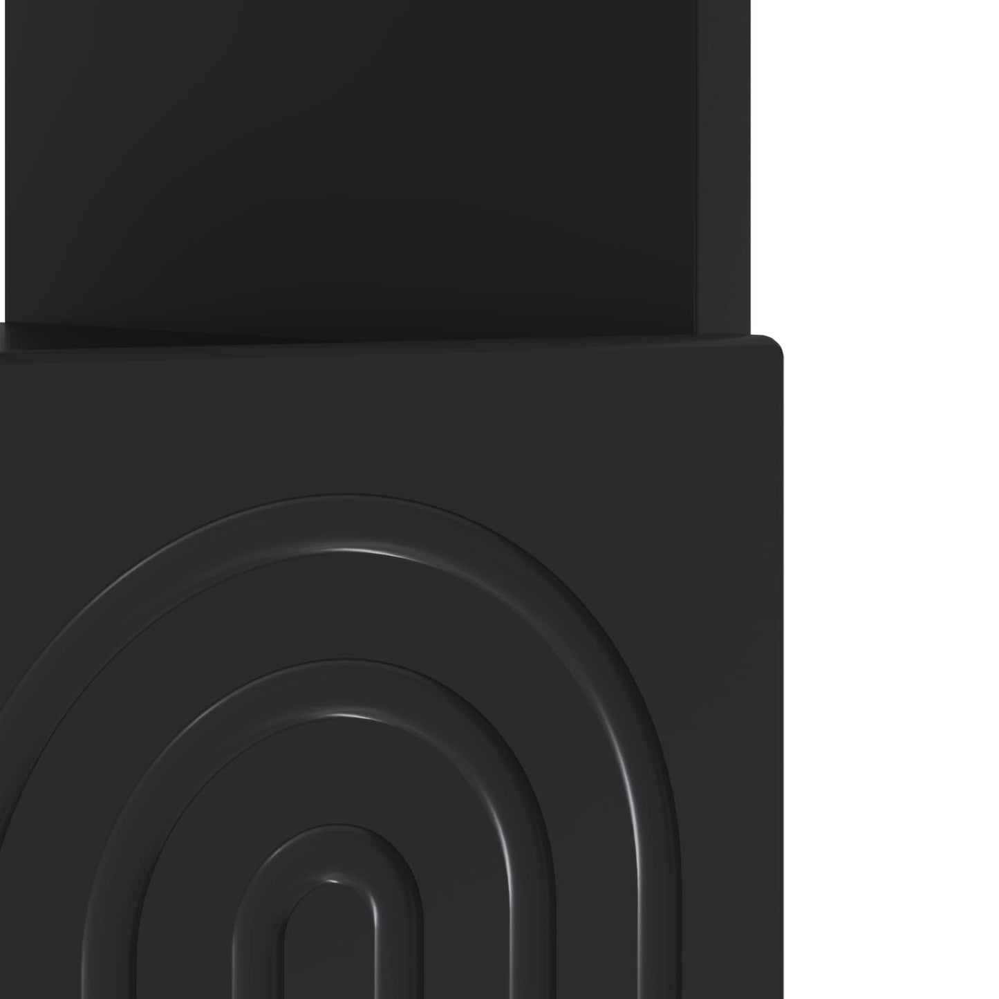 LED tv-meubel Zwart Bewerkt hout