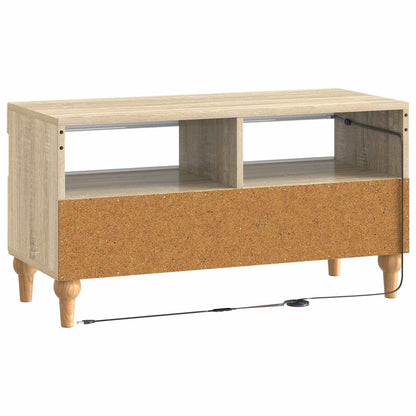 LED tv-meubel Sonoma Eiken Bewerkt hout