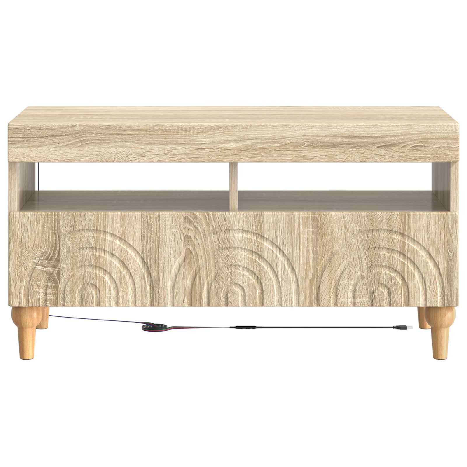 LED tv-meubel Sonoma Eiken Bewerkt hout