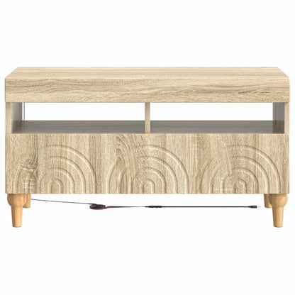 LED tv-meubel Sonoma Eiken Bewerkt hout