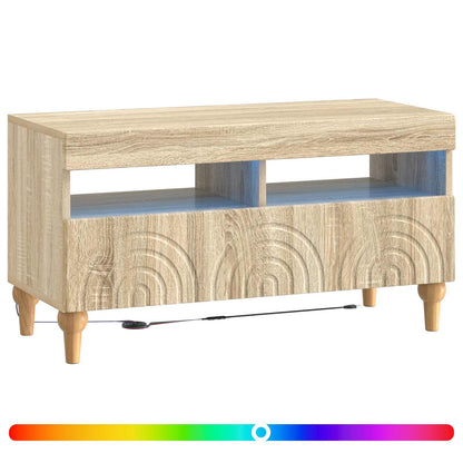 LED tv-meubel Sonoma Eiken Bewerkt hout