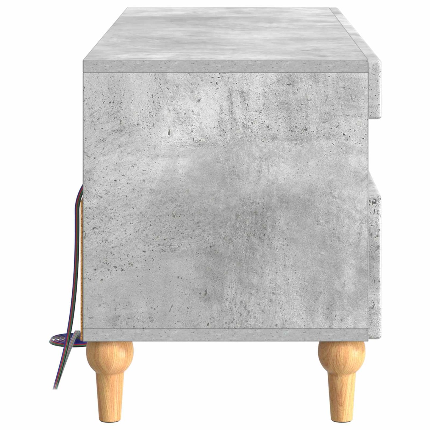 LED tv-meubel Betongrijs Bewerkt hout