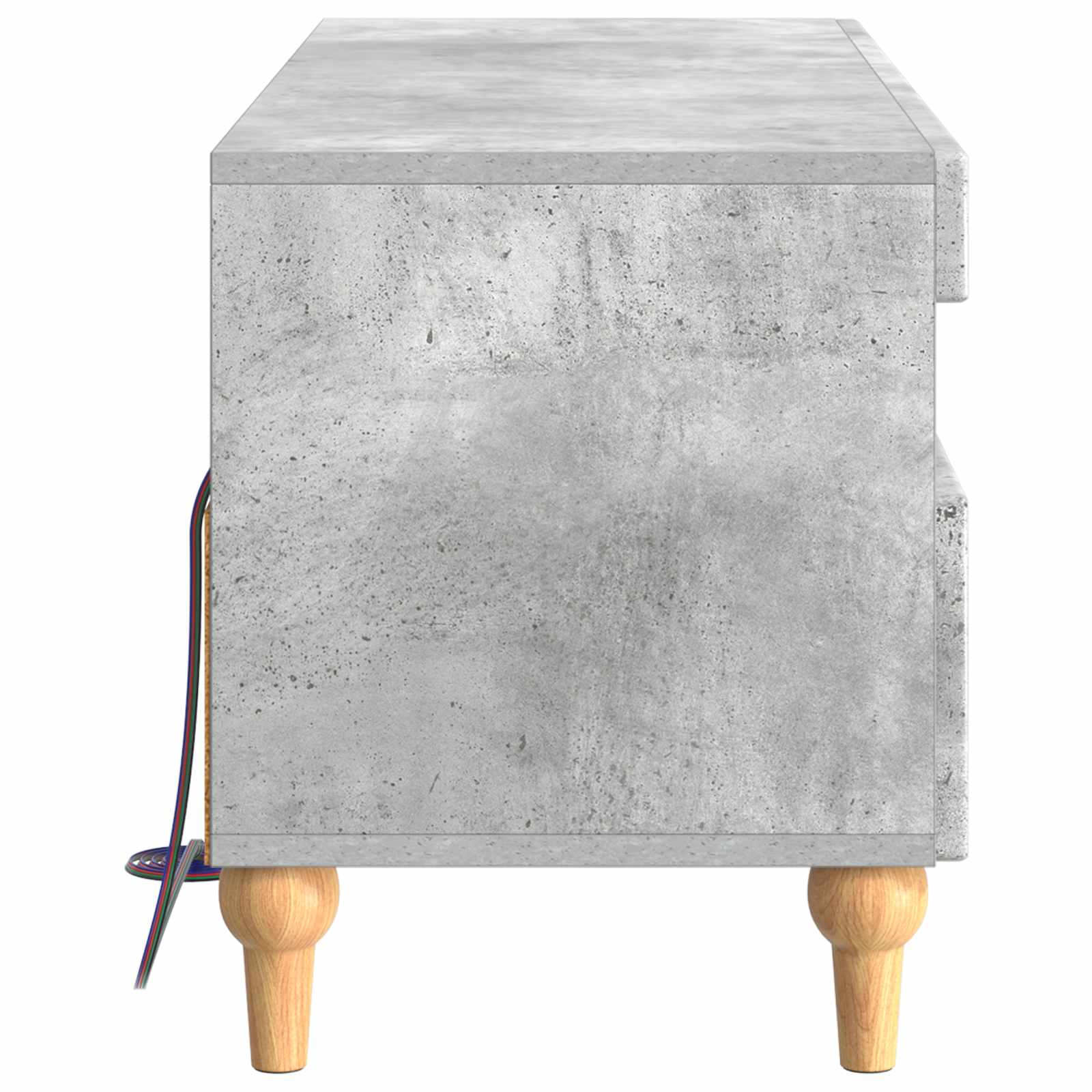 LED tv-meubel Betongrijs Bewerkt hout