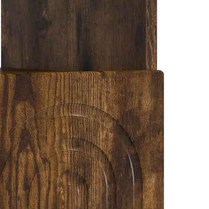 LED tv-meubel Gerookt eiken Bewerkt hout