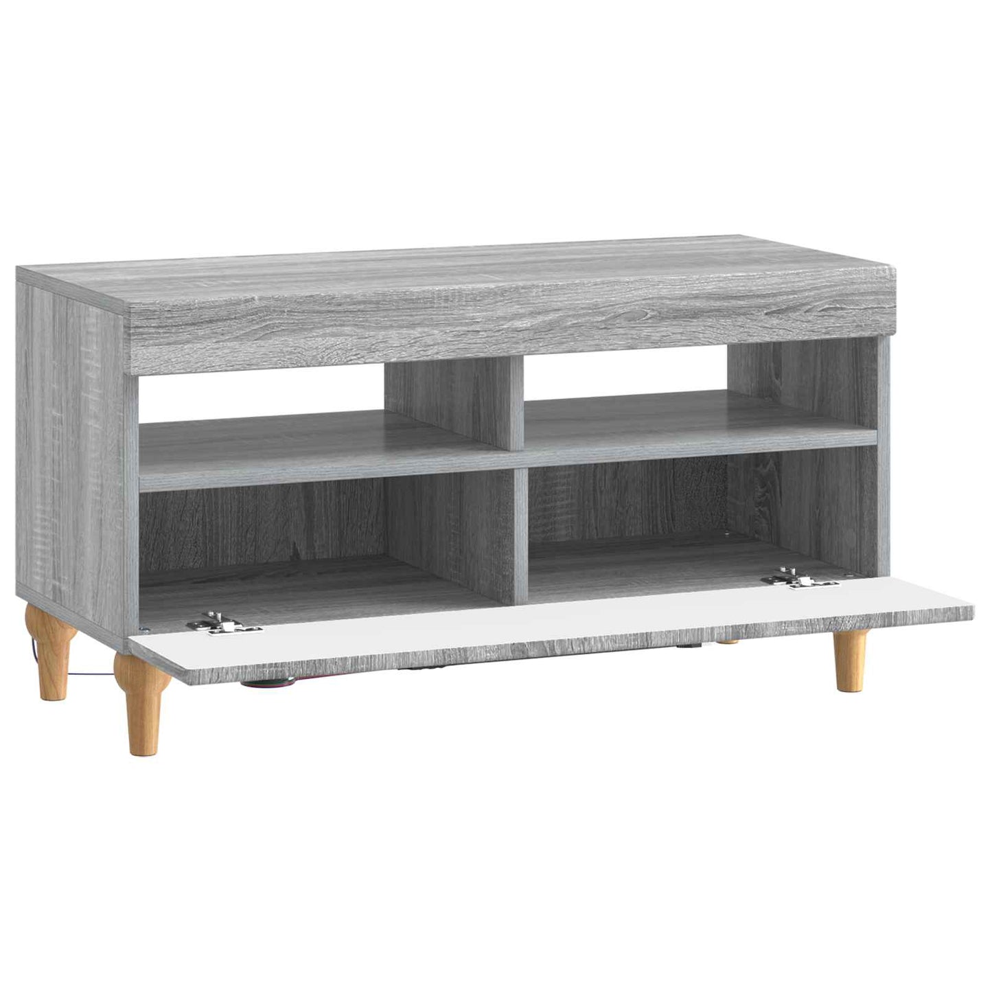 LED tv-meubel Grijs Sonoma Bewerkt hout