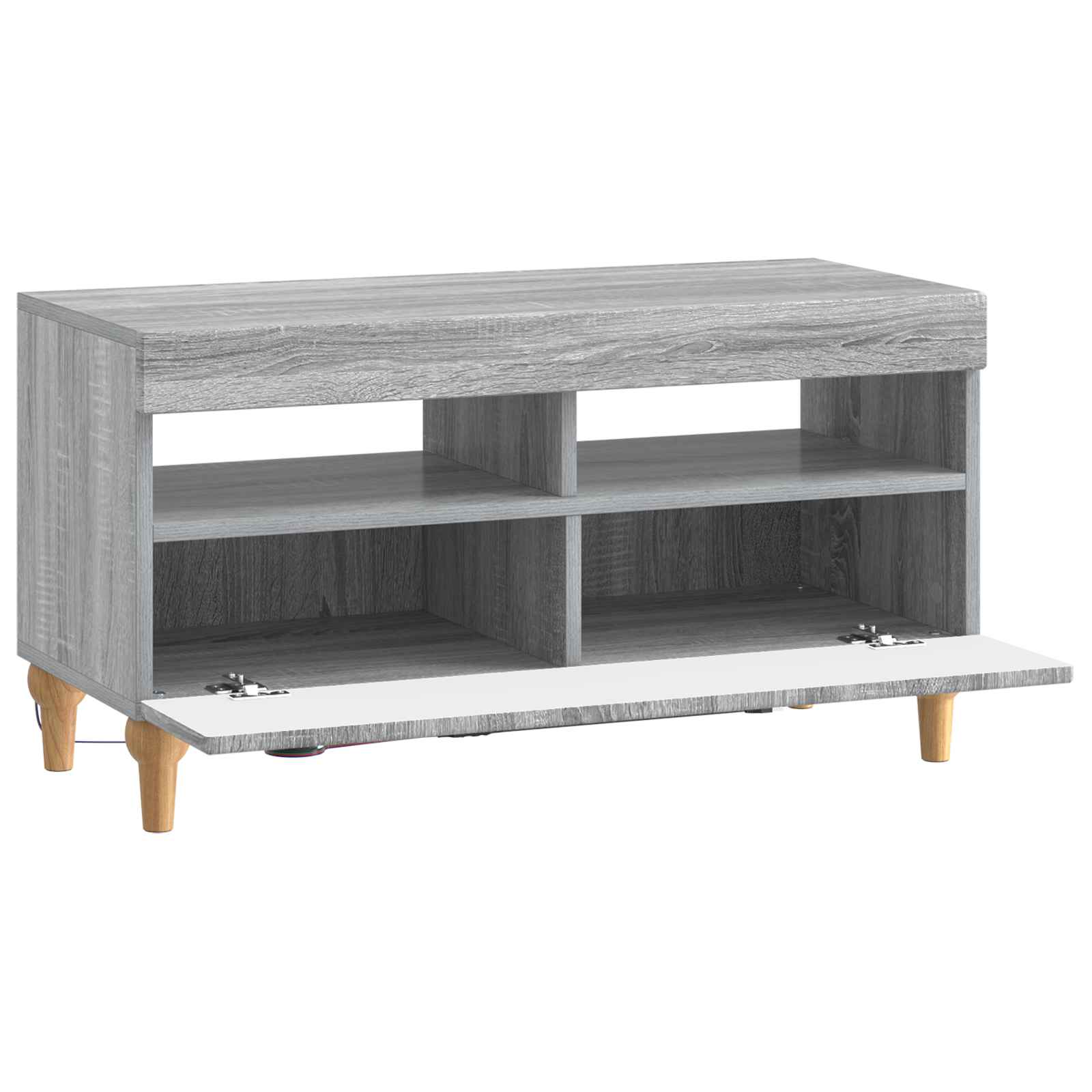LED tv-meubel Grijs Sonoma Bewerkt hout