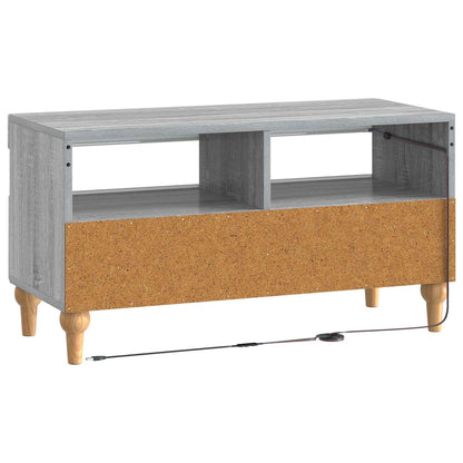 LED tv-meubel Grijs Sonoma Bewerkt hout