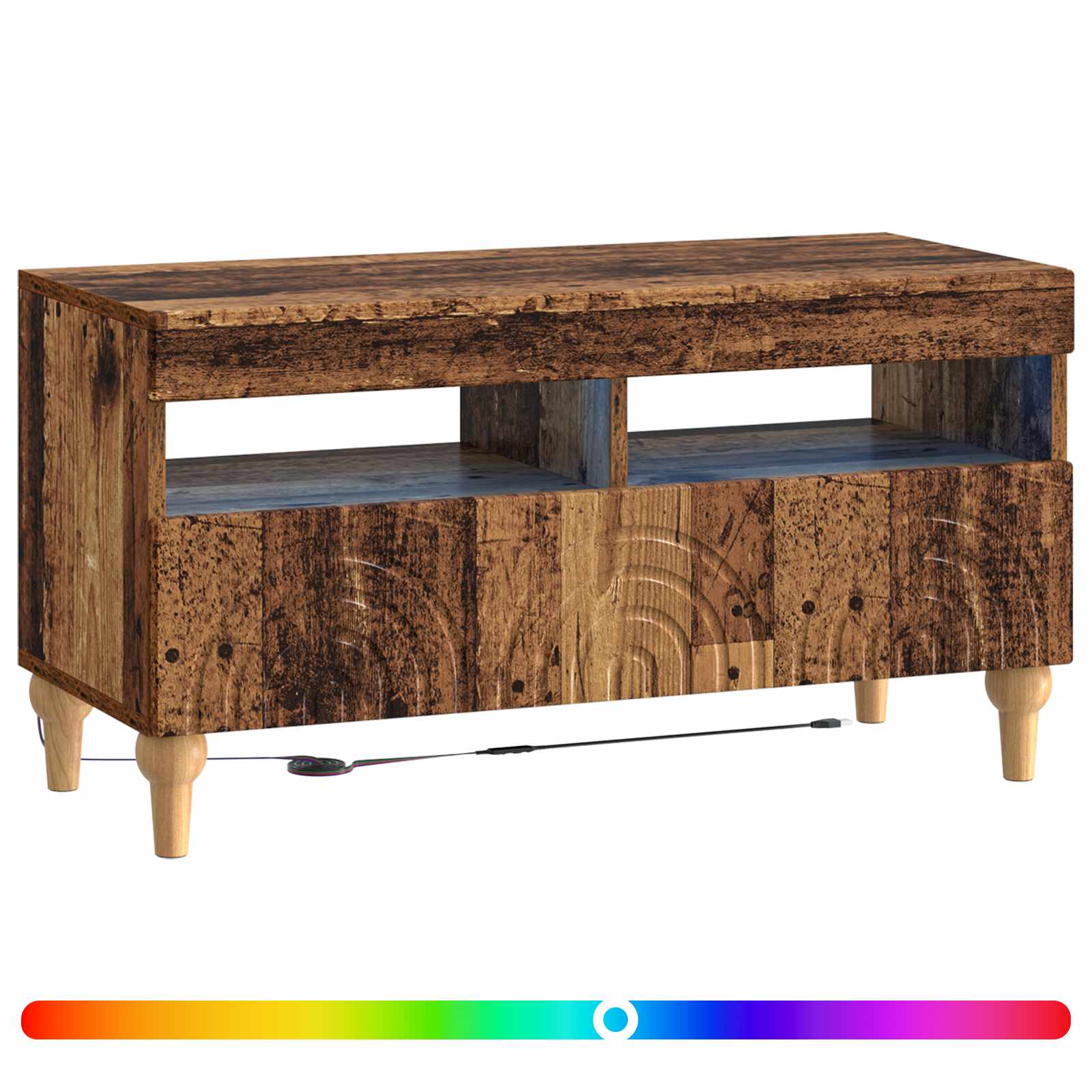 LED tv-meubel Oud hout Bewerkt hout