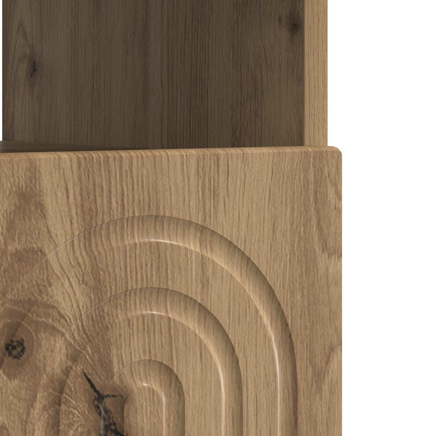 LED tv-meubel Artisanaal eiken Bewerkt hout