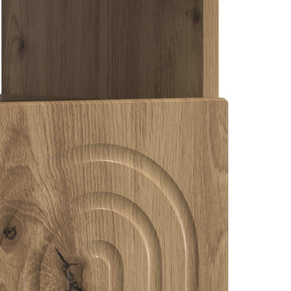 LED tv-meubel Artisanaal eiken Bewerkt hout