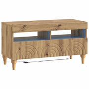 Tv-meubel 145x35x40 cm artisanaal eiken