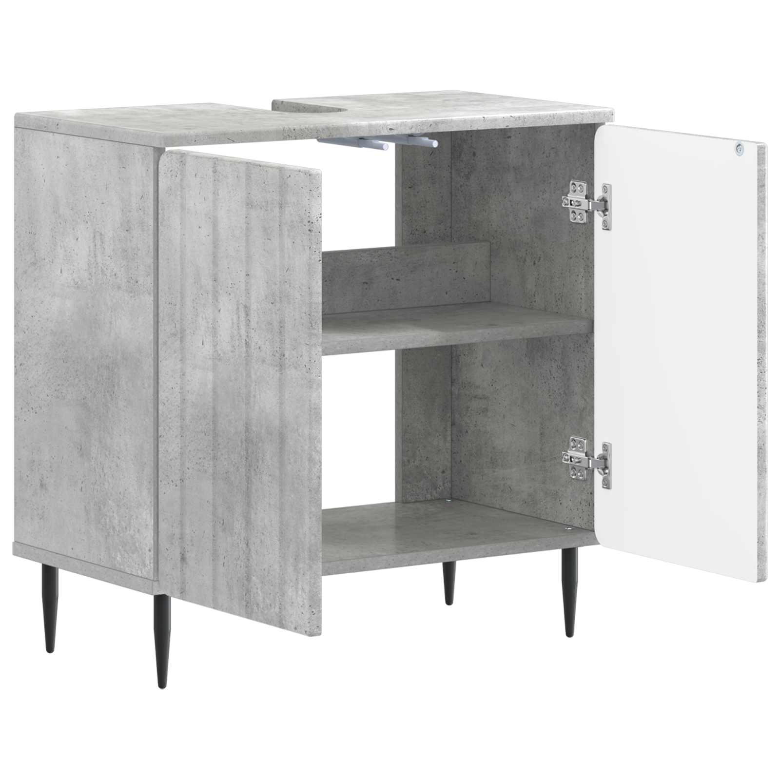 Badkamer wastafelkast ZWOLLE Betongrijs 59,5 x 31,5 x 59 cm