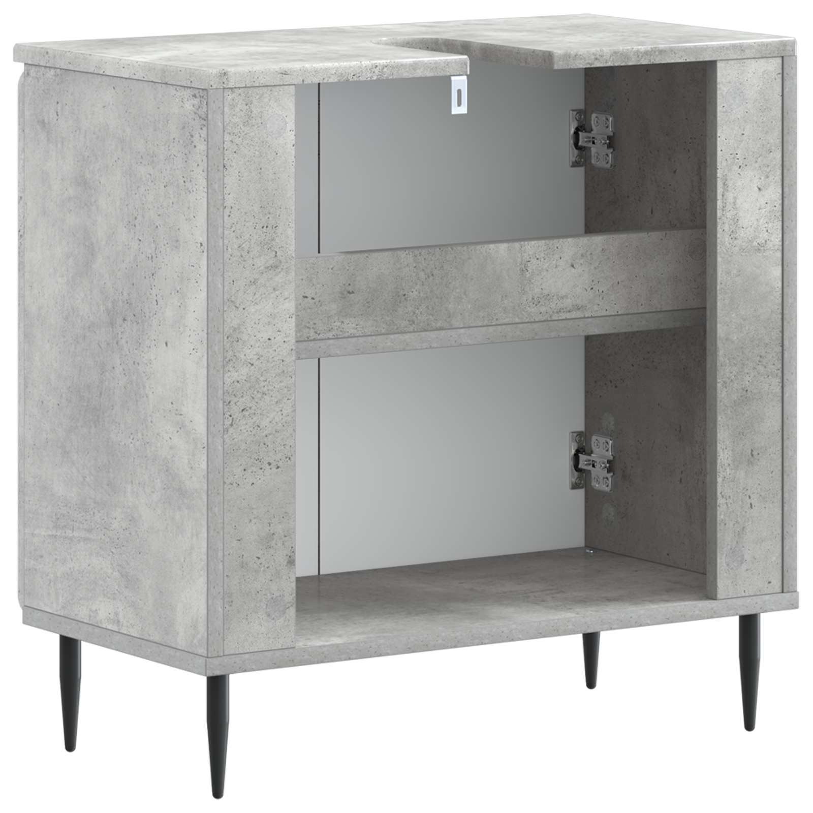 Badkamer wastafelkast ZWOLLE Betongrijs 59,5 x 31,5 x 59 cm