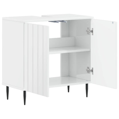 Badkamer wastafelkast ZWOLLE Hoogglans Wit 59,5 x 31,5 x 59 cm