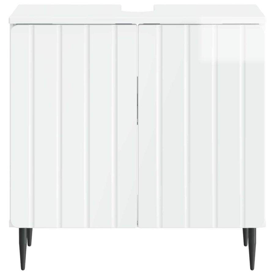 Badkamer wastafelkast ZWOLLE Hoogglans Wit 59,5 x 31,5 x 59 cm