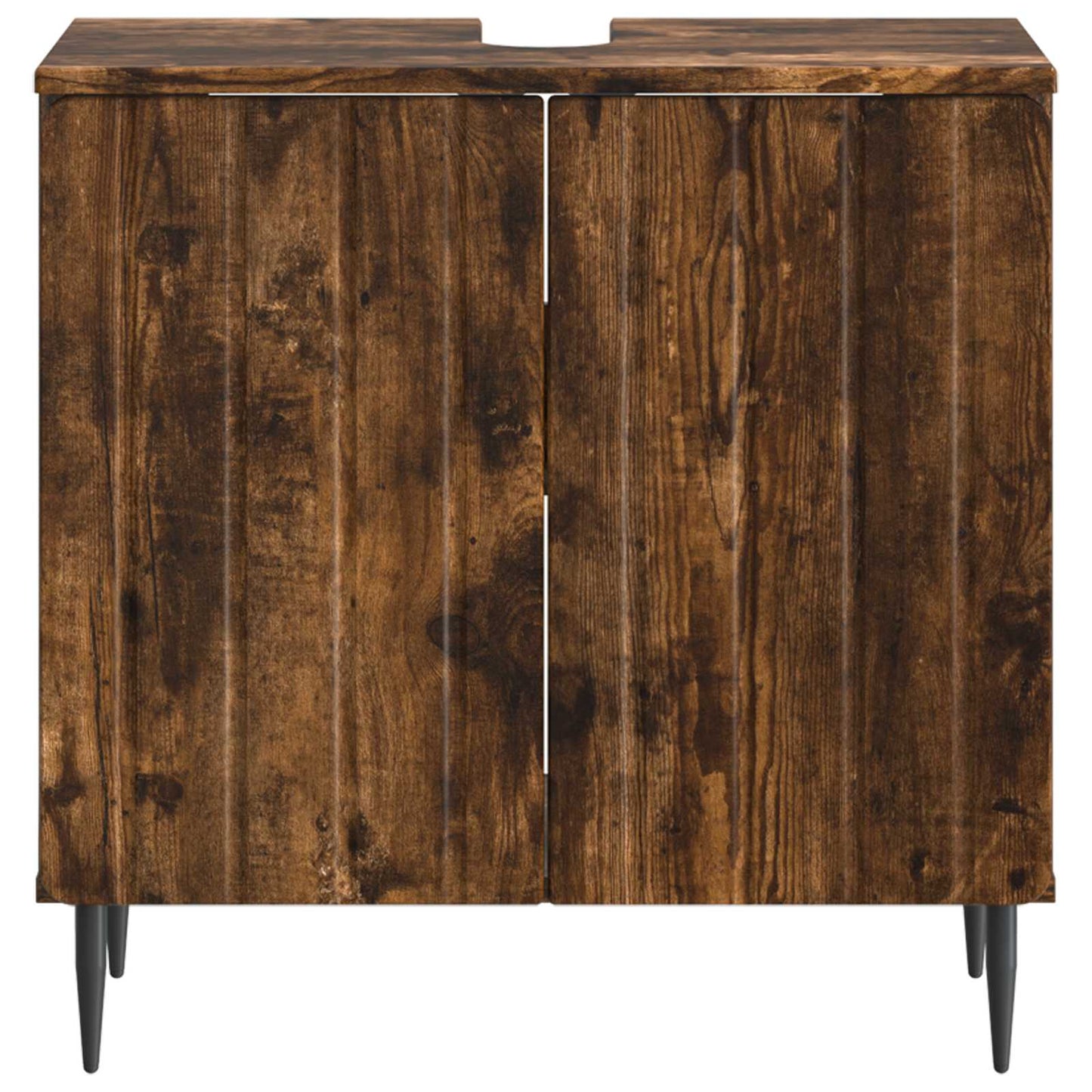 Badkamer wastafelkast ZWOLLE Gerookt eiken 59,5 x 31,5 x 59 cm